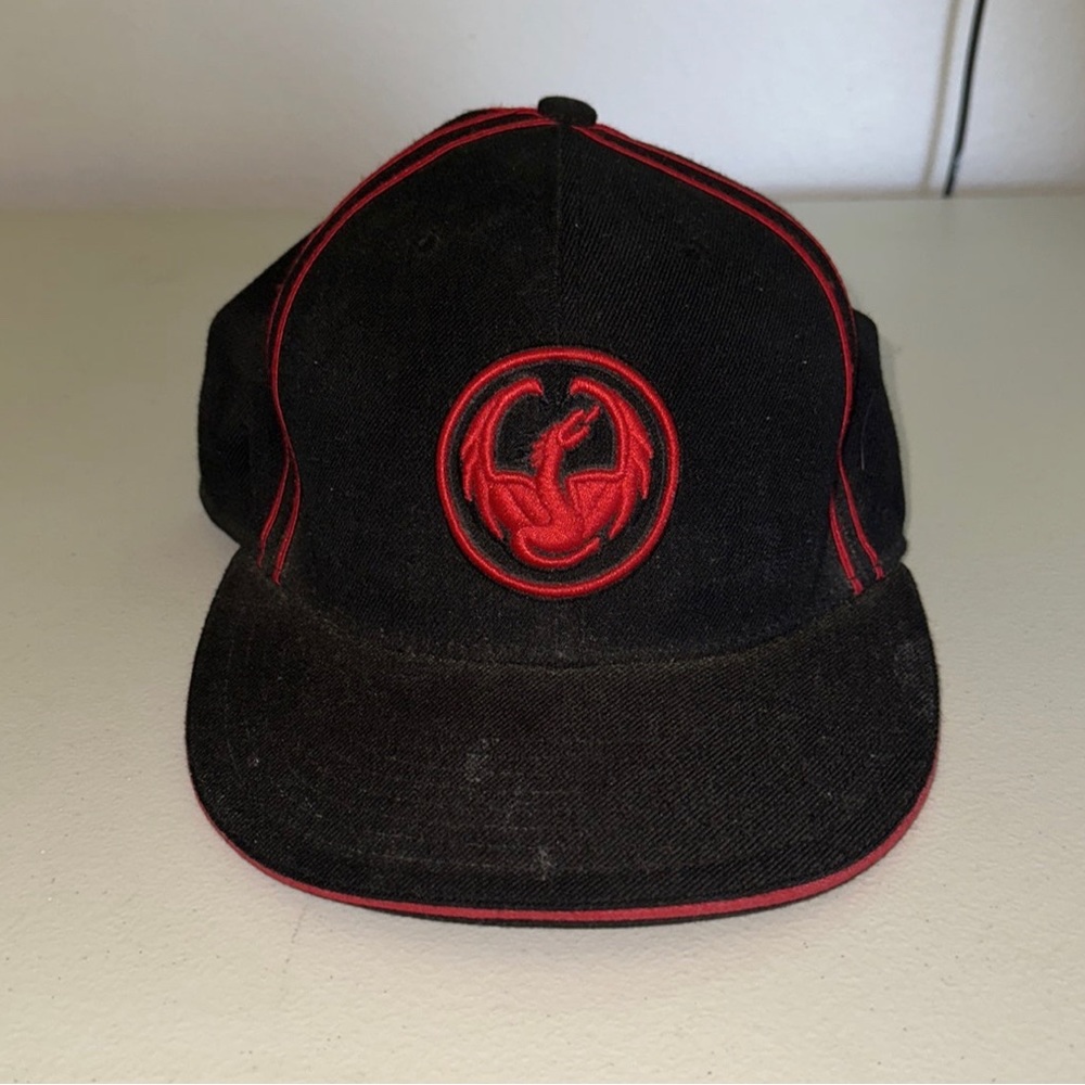 Dragon Obscuro Black Red Hat Ball Cap 59 Comperio Outdoor Sports Size 7 3/8